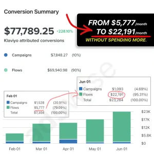 adswise - results - PW - klaviyo - wisexpd - from $5k to $22k in 4 months - WiseXPD Results Feb to June